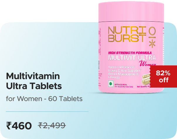 Nutriburst Multivitamin Ultra Tablets for Women | H — effective ₹460 (was ₹2499)